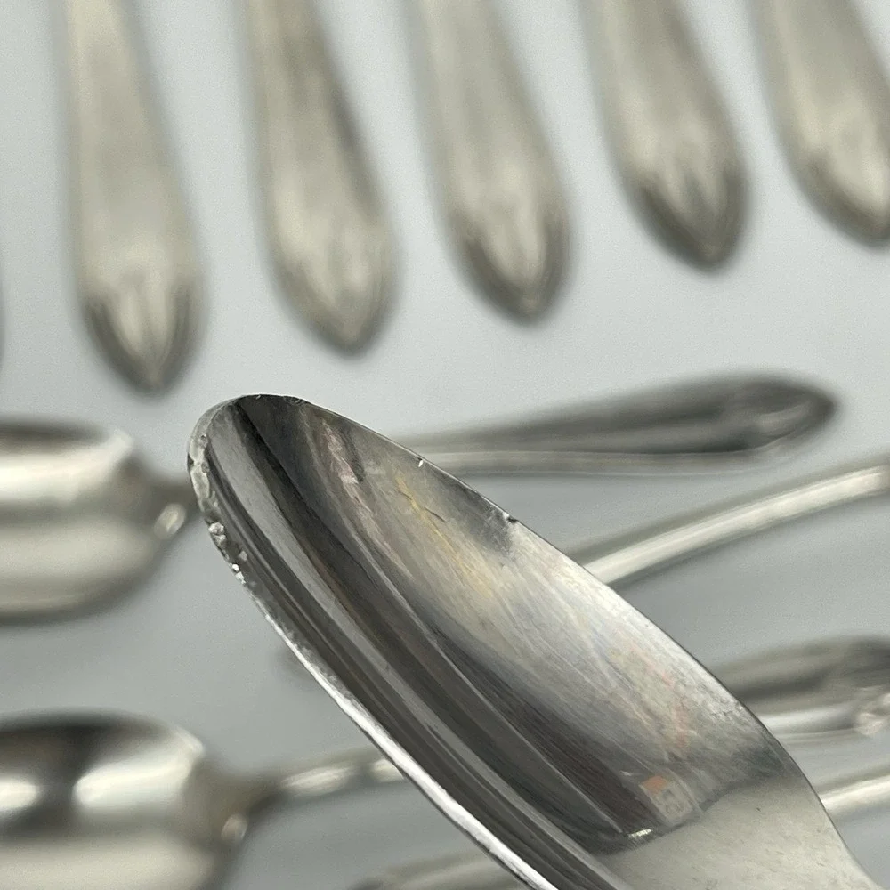 International Silver Lotus Pattern Flatware Set Of 17 Piece Silverplate Korea